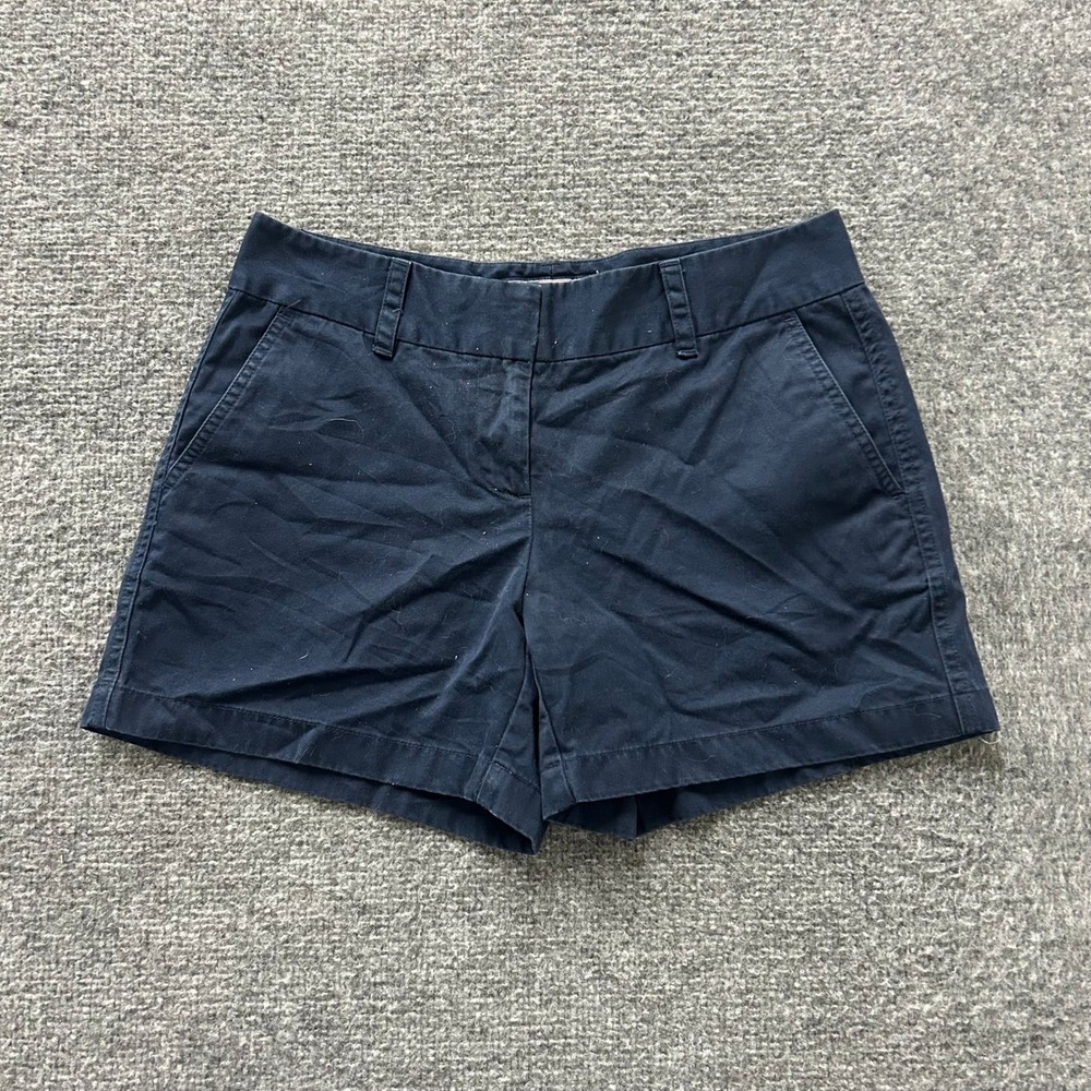 Vineyard Vines Shorts Womens Size 4 Navy Blue Cotton Twill Preppy Chino Casual
